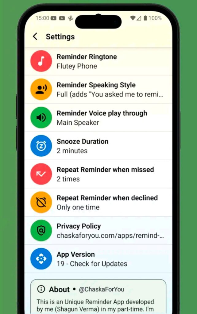Never Forget Anything Voice Reminder App